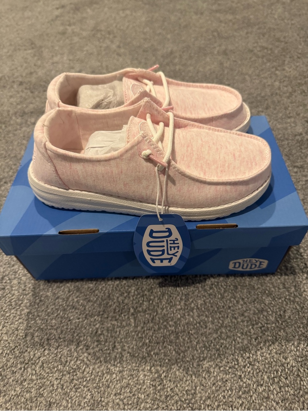 Hey Dude Kids Pink Slip-On Sneakers with White Sole